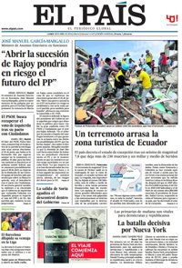 Las portadas de los periódicos de hoy, lunes 18 de abril