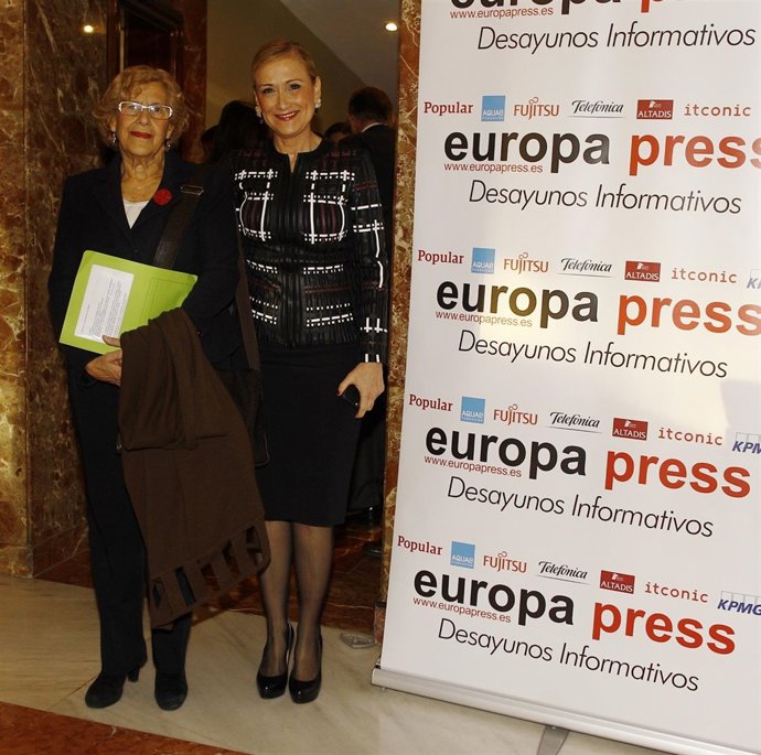 Cristina Cifuentes en los Desayunos de Europa Press con Manuela Carmena