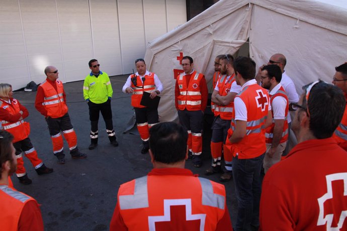 Voluntarios de Cruz Roja, dispositivo Bando de la Huerta