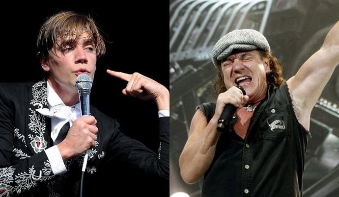 Pelle Almqvist (The Hives) y  Brian Johnson (AC/DC)