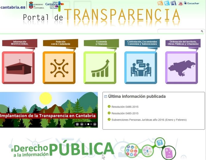 Portal de Transparencia del Gobierno de Cantabria