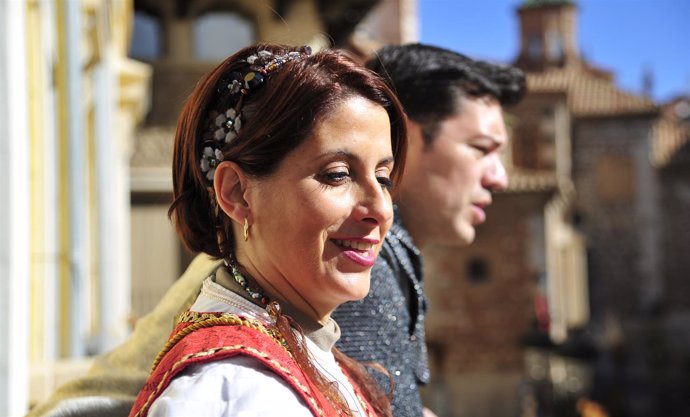 La alcaldesa de Teruel, Emma Buj, en la Fiesta de los Amantes.