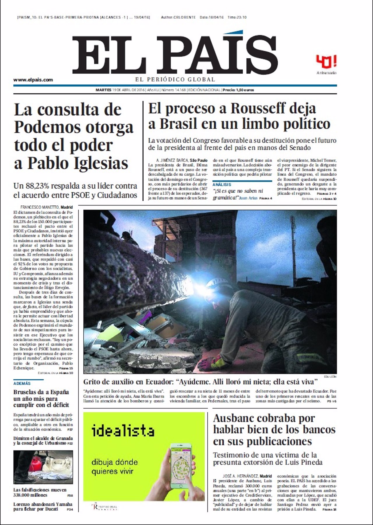 Portada El País