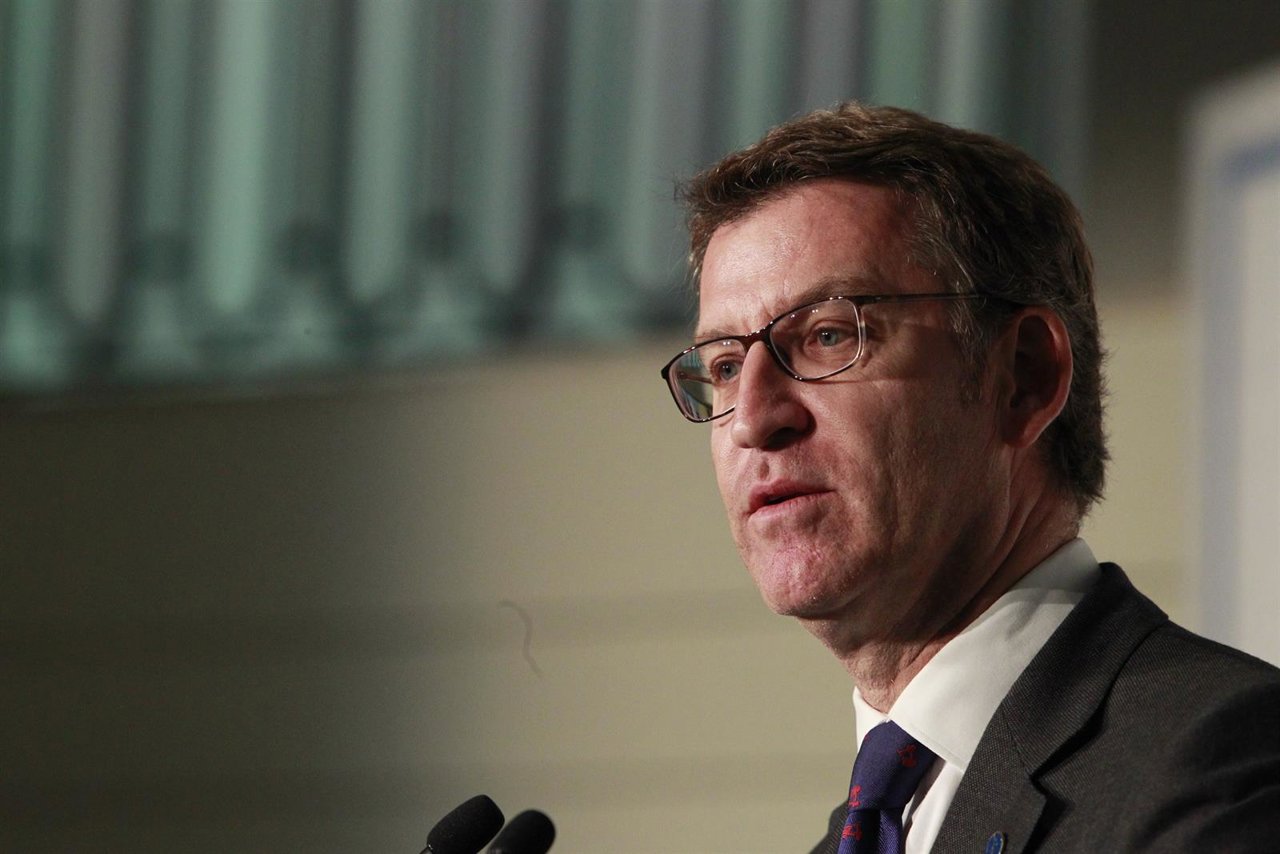 Alberto Núñez Feijóo en un desayuno