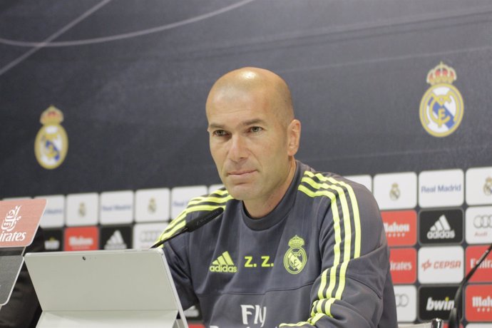 Zinedine Zidane en rueda de prensa previa al partido contra el Getafe