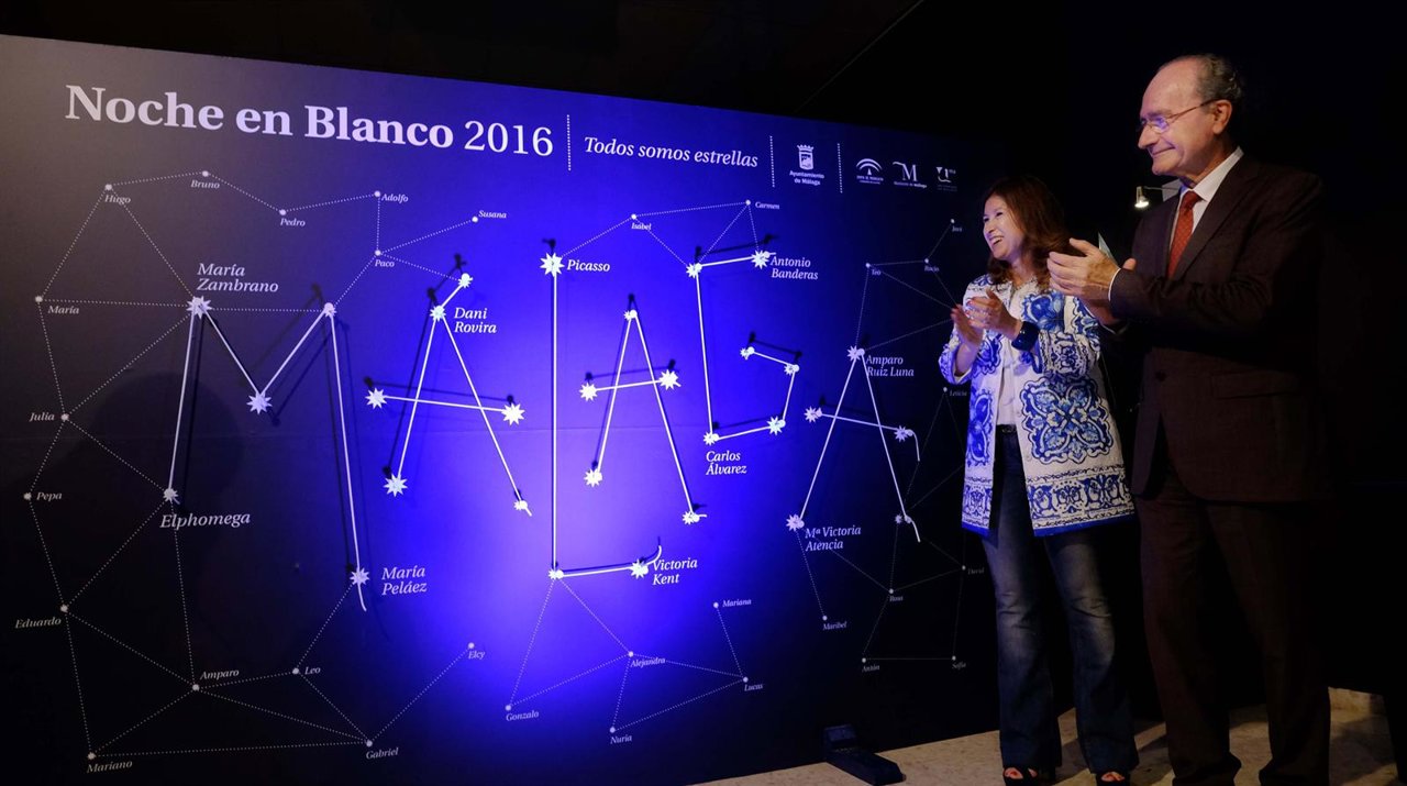 Gemma del Corral, concejala de Cultura, y De la Torre, Noche en Blanco 2016