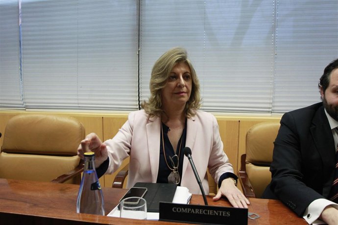 Engracia Hidalgo en la comisión contra la corrupción de la Asamblea de Madrid