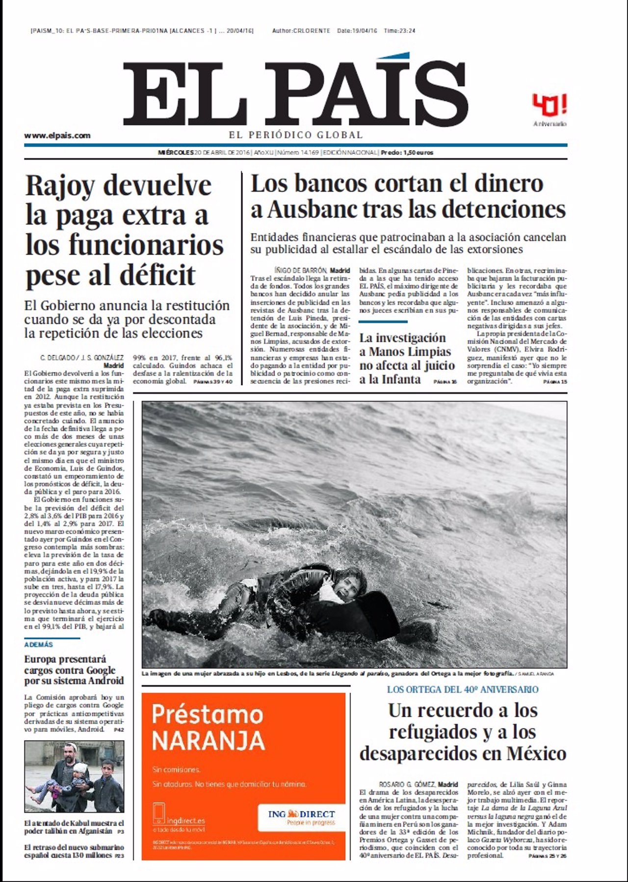 Portada El País