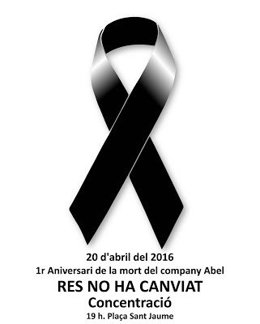 Cartel de la concentración en plaza Sant Jaume