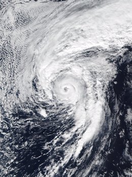 Imagen del huracán Alex, en enero de 2016