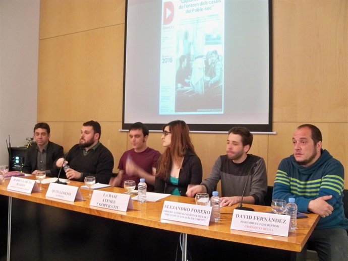 D.Bondia, A.García, J.Gimeno, Mónica, A.Forero y D.Fernández, en rueda de prensa