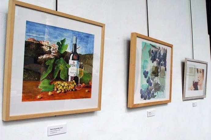 La muestra de acuarelas gira en torno al vino