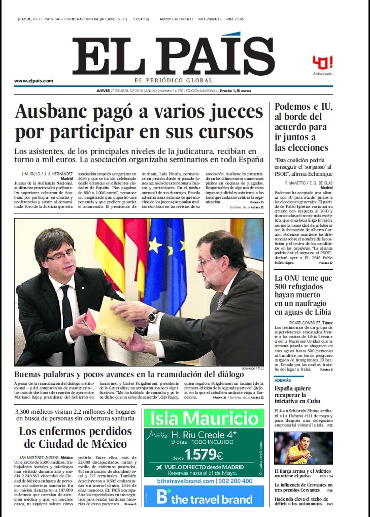 Portada El País