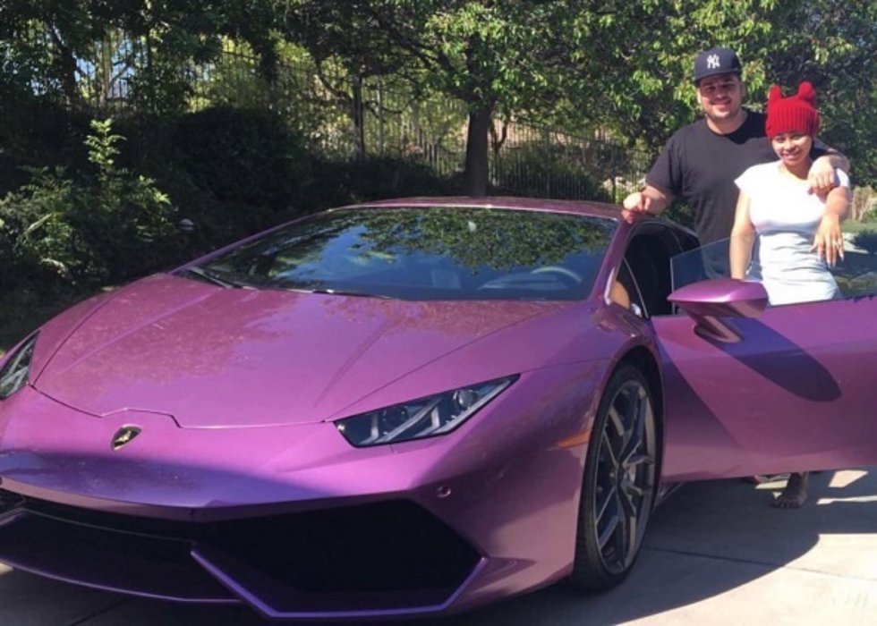 Rob Kardashian y Blac Chyna Lamborghini/ Instagram