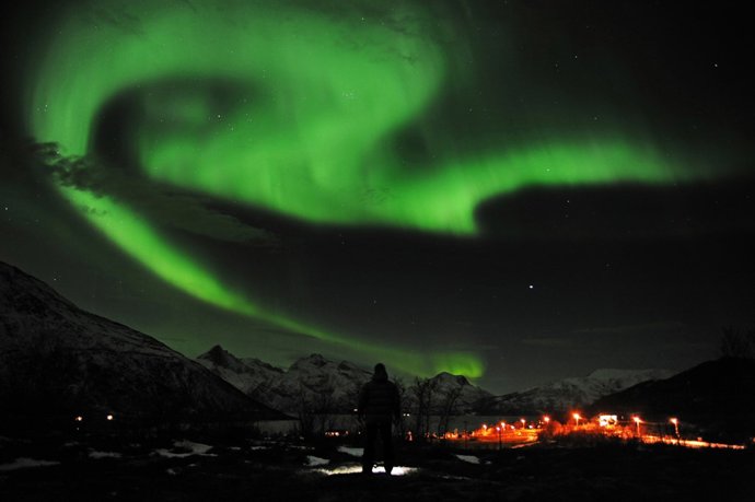 Aurora boreal en Noruega, 2012