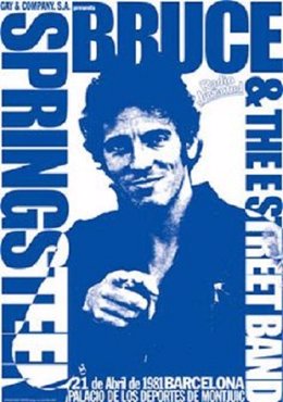 CARTEL DEL CONCIERTO DE SPRINSTEEN EN BARCELONA EN 1981