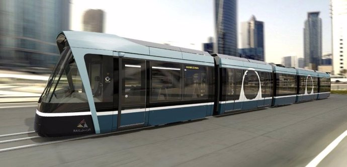 Tranvía que Alstom suministrará a Qatar