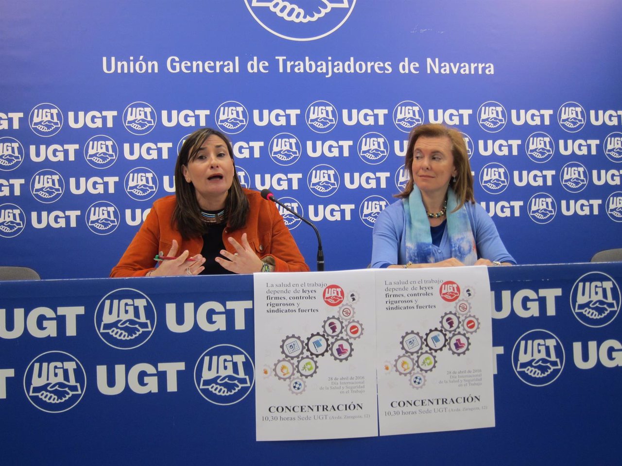 María Simón y María José Latasa, de UGT de Navarra