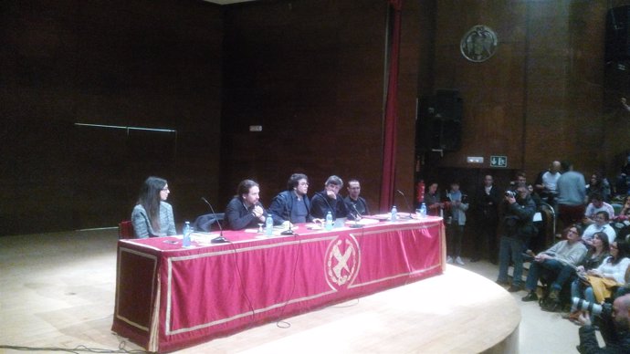 Pablo Iglesias en la presentación del libro de Carlos Fernández Liria 