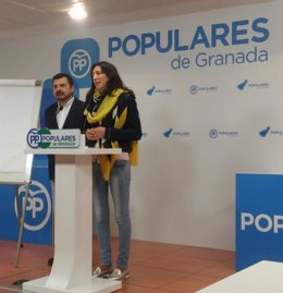 Dolores López y Toni Martín, hoy en rueda de prensa