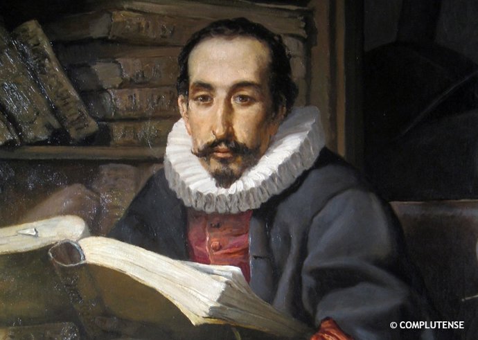 Cuadro de la figura de Cervantes