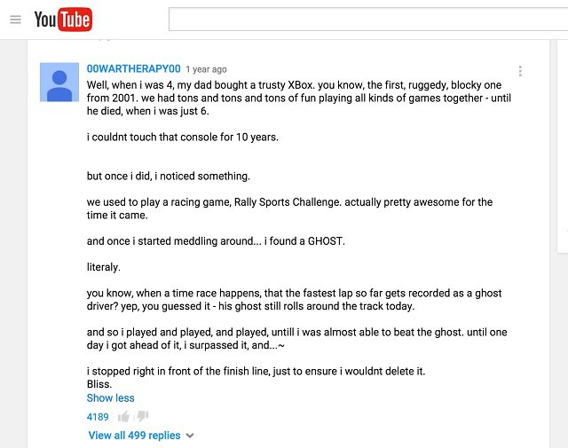 comentario youtube - vía imgur