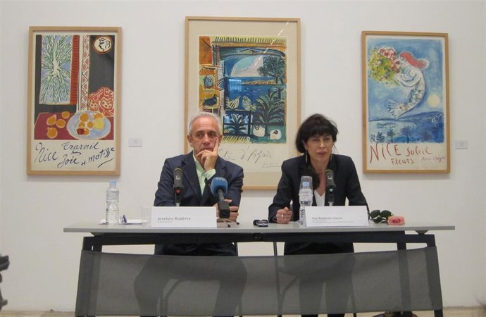 Joseluis Rupérez y Ana Redondo en la presentación de la muestra