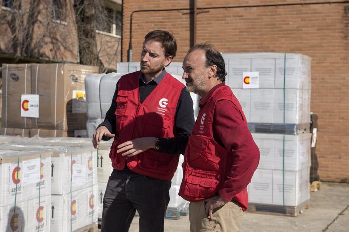 El secretario de Estado de Cooperación Internacional, Jesús Gracia, en Torrejón