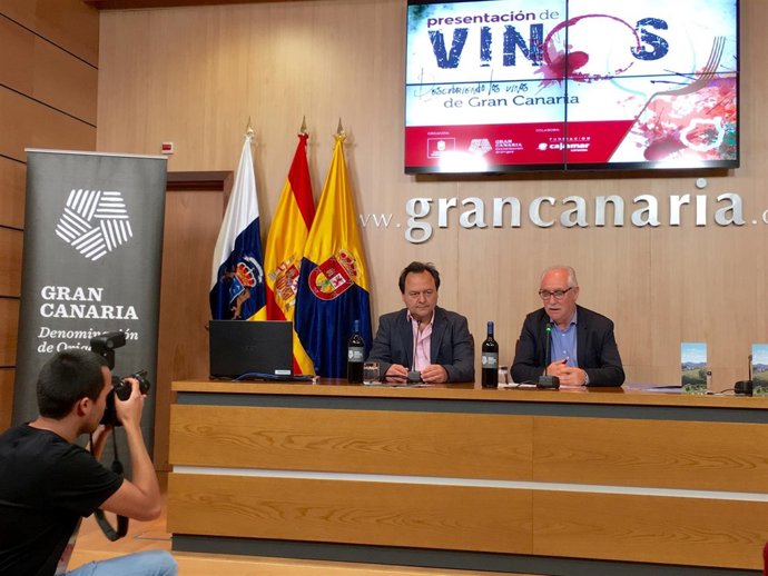 El presidente de la DO Gran Canaria, Luis López, y el consejero Miguel Hidalgo