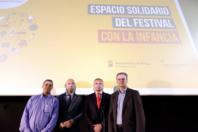 Presentación del Espacio Solidadio del Festival, Vigar, Andrade y  Jiménez