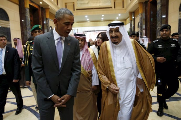 El presidente de Estados Unidos, Barack Obama, y el rey Salman de Arabia Saudí