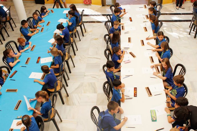 Niños preparados para la prueba