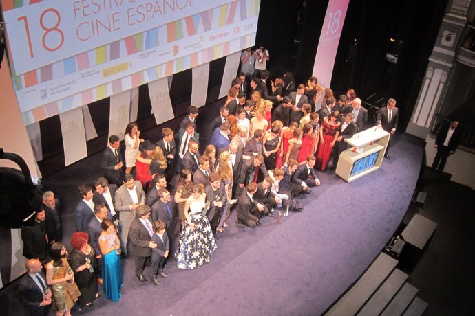 Gala de clausura del Festival de Cine de Málaga con todos los premiados. 