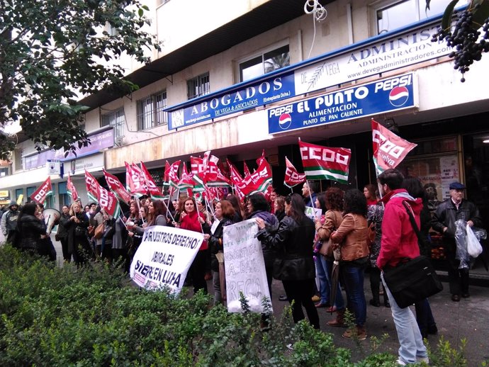 Trabajadores de Celemín, en huelga. 