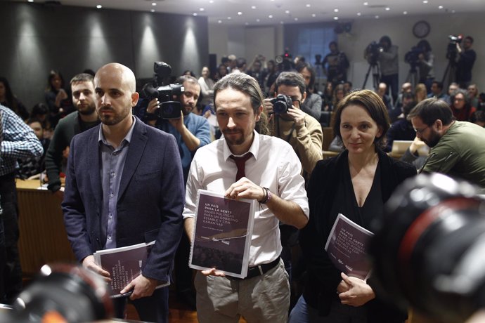 Pablo Iglesias, Carolina Bescansa y Nacho Álvarez