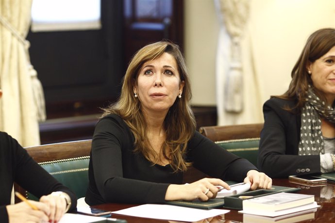 Alicia Sánchez Camacho en la primera reunión de la mesa del Congreso