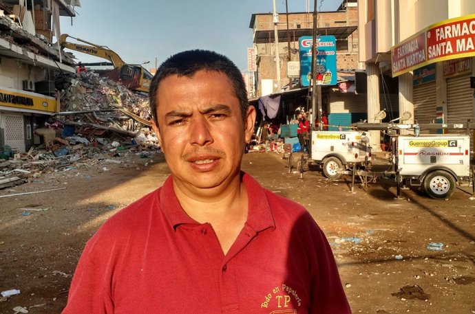 Edwin Matute, superviviente del terremoto de Ecuador