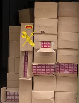 Tabaco intervenido por la Guardia Civil en Cártama