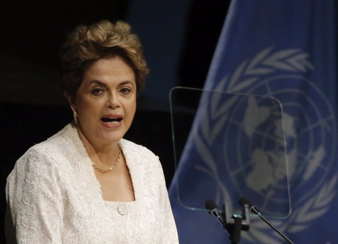 La presidenta de Brasil, Dilma Rousseff, habla en la ONU