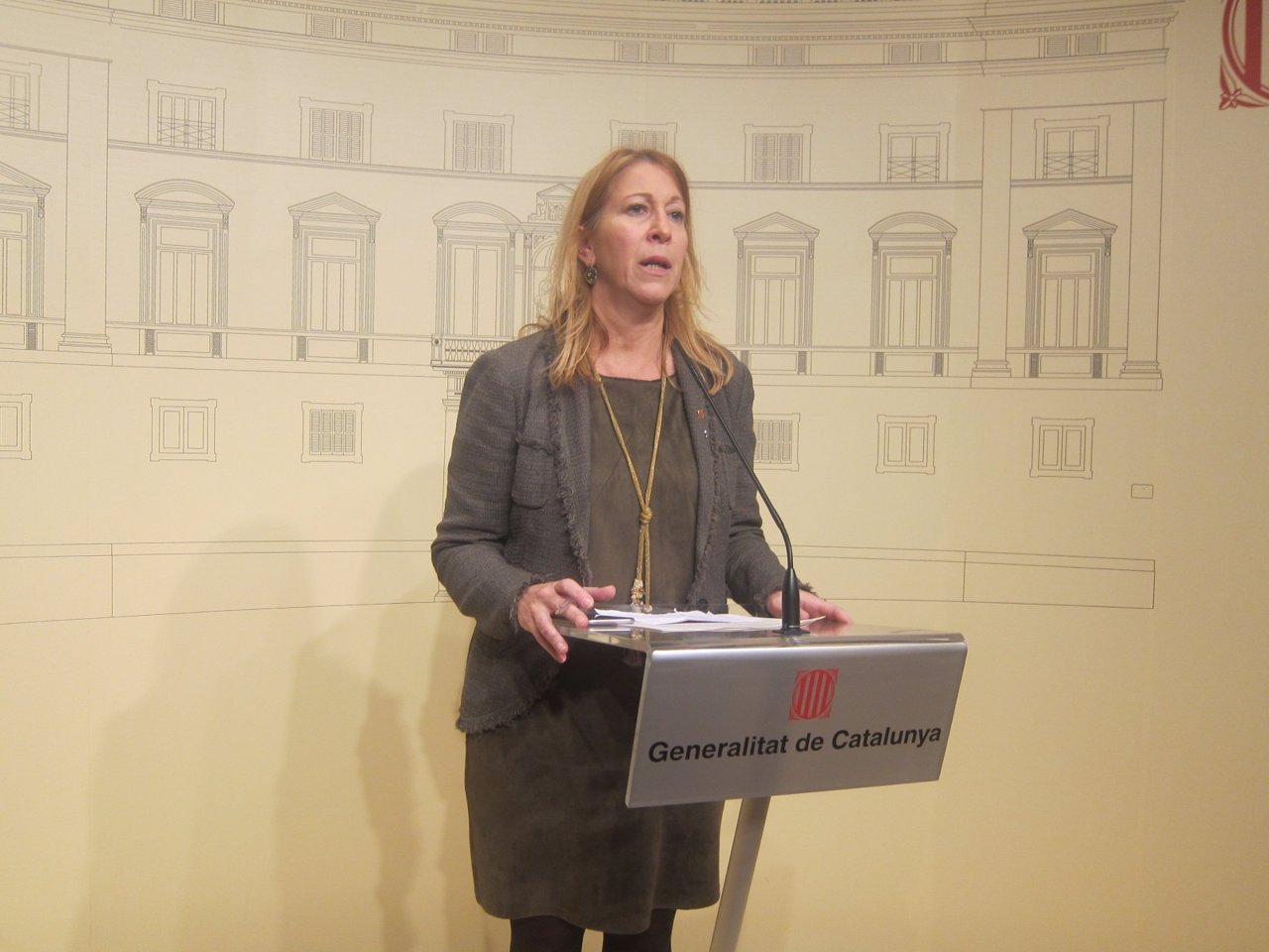 La portavoz del Govern, Neus Munté, en rueda de prensa