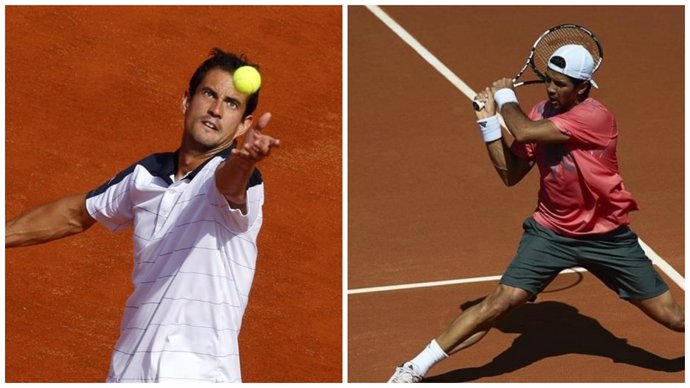 García López y Fernando Verdasco en el torneo de Bucarest