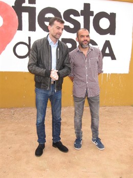 Maíllo (izda.) junto a José Manuel Mariscal (PCA)