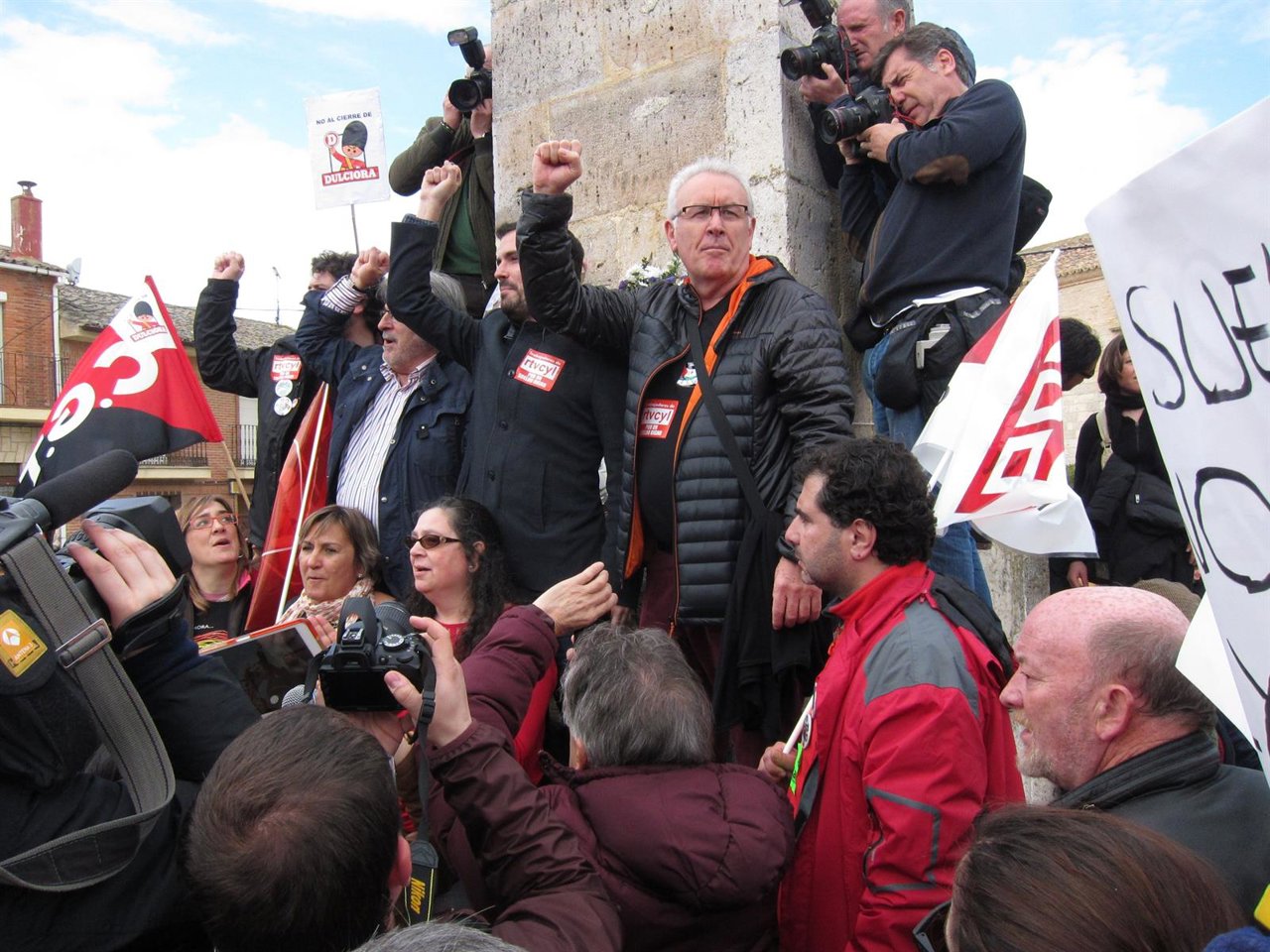 Cayo Lara y Alberto Garzón en Villalar