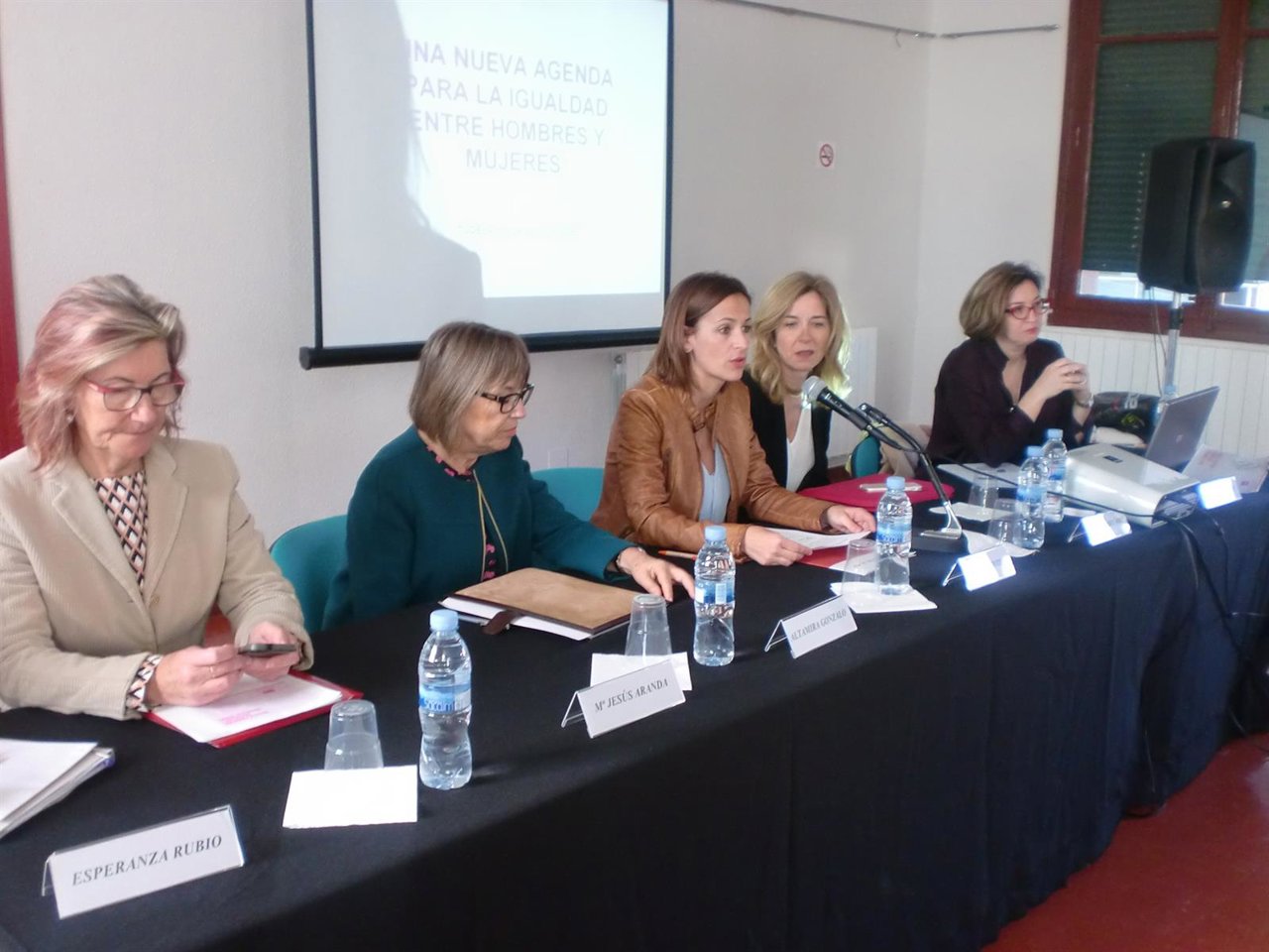 María Chivite en una jornada sobre igualdad en Tudela