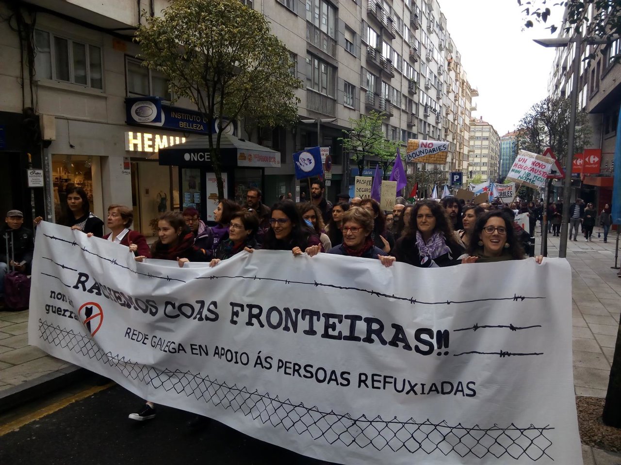 Manifestación en contra de las políticas de la UE con respecto a los refugiados