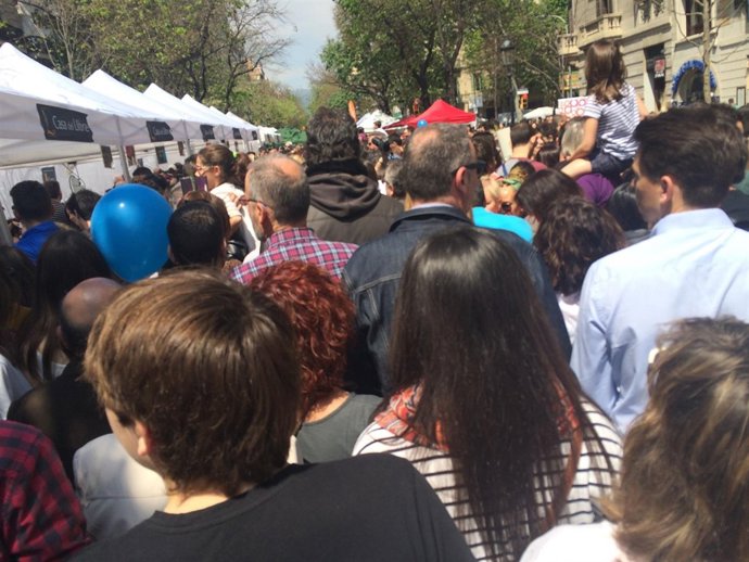 Las calles de Barcelona por Sant Jordi