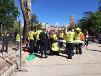 El Samur saca de una parada cardiorrespiratoria a un corredor que sufría un infarto