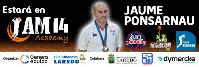 Jaume Ponsarnau, en el campus de baloncesto de Laredo