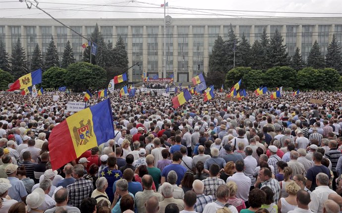 Manifestación en Moldavia