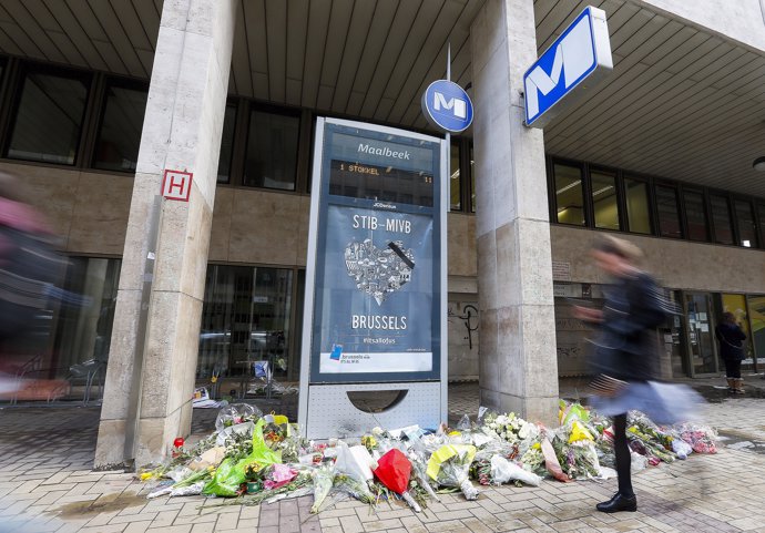 Estación de metro de Maelbeek, escenario de atentados de Bruselas